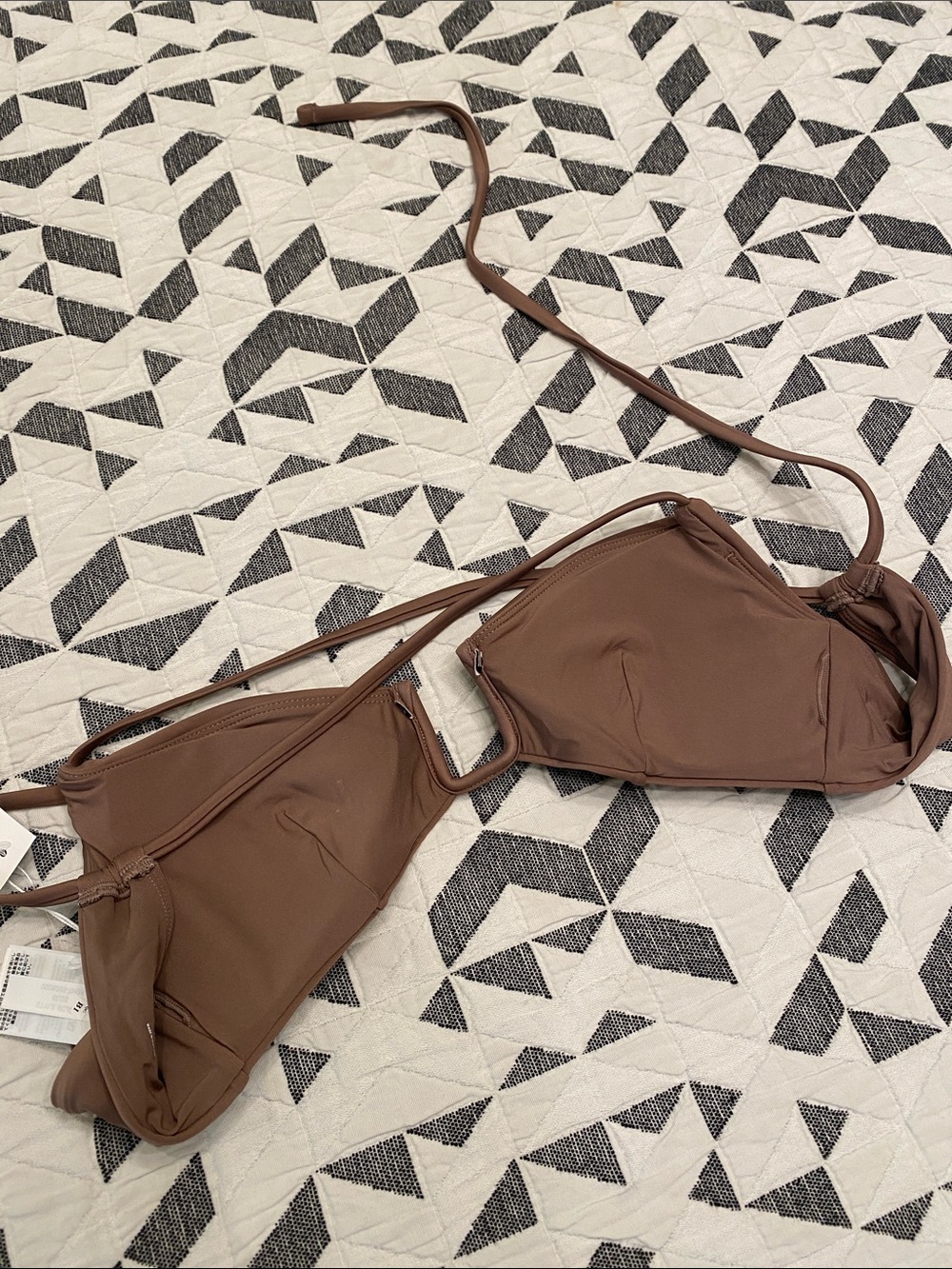 J. Crew Classic Sculpt Brown Strappy U-Center Bikini Top - Picture 3 of 4